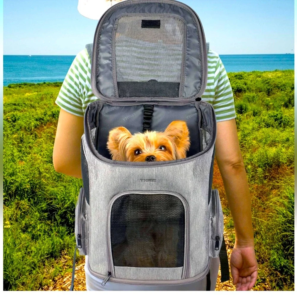 Ytonet Dog/Pet Backpack Carrier with Mesh for Small Dogs & Cats. New